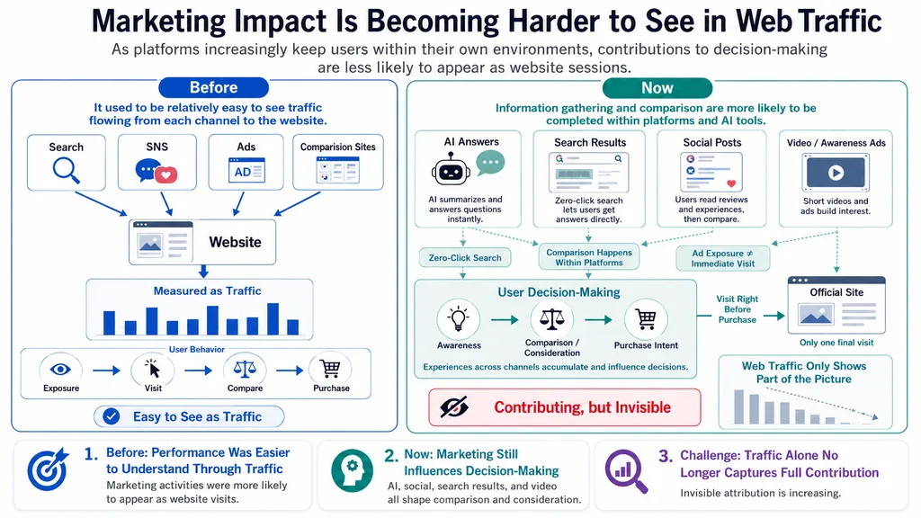 Changing user behavior and declining website traffic in the AI era