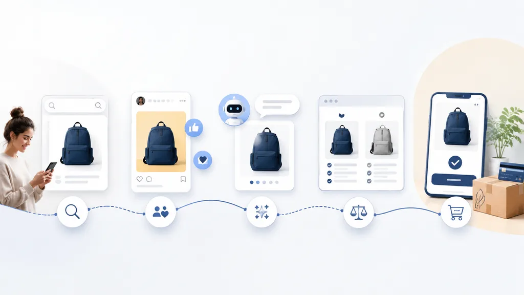 Customer journey across product research and shopping experience