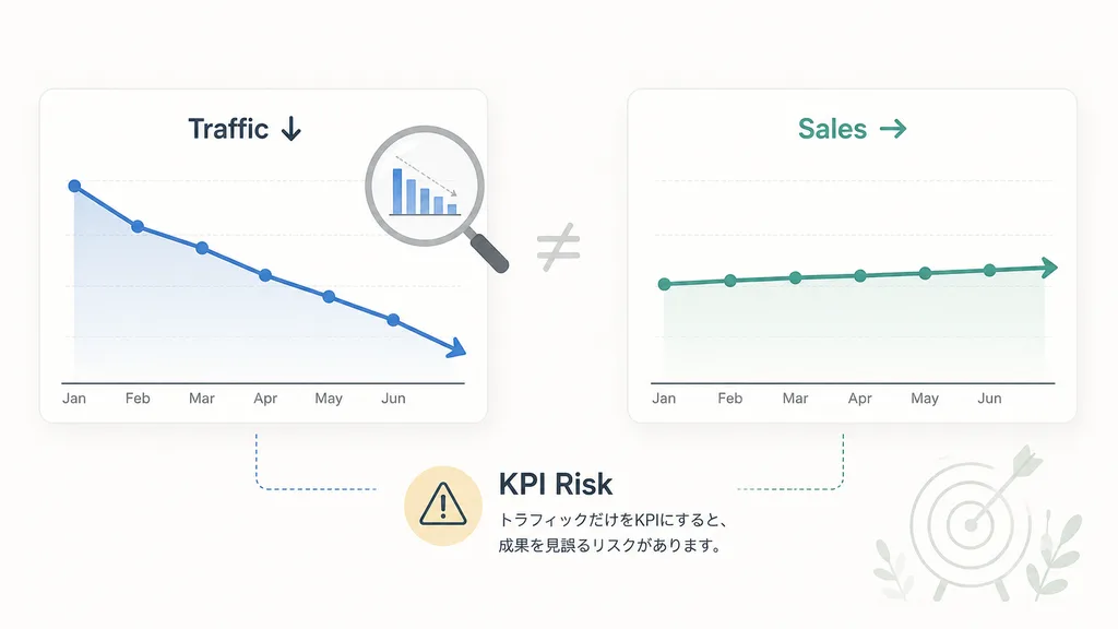 トラフィックだけをKPIにするリスク