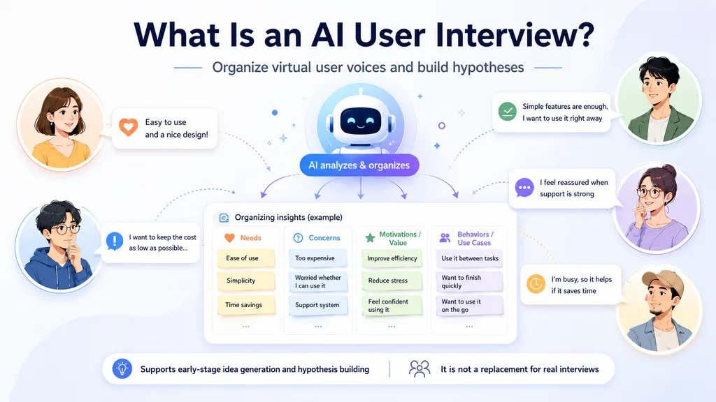 AI User Interview tool input screen