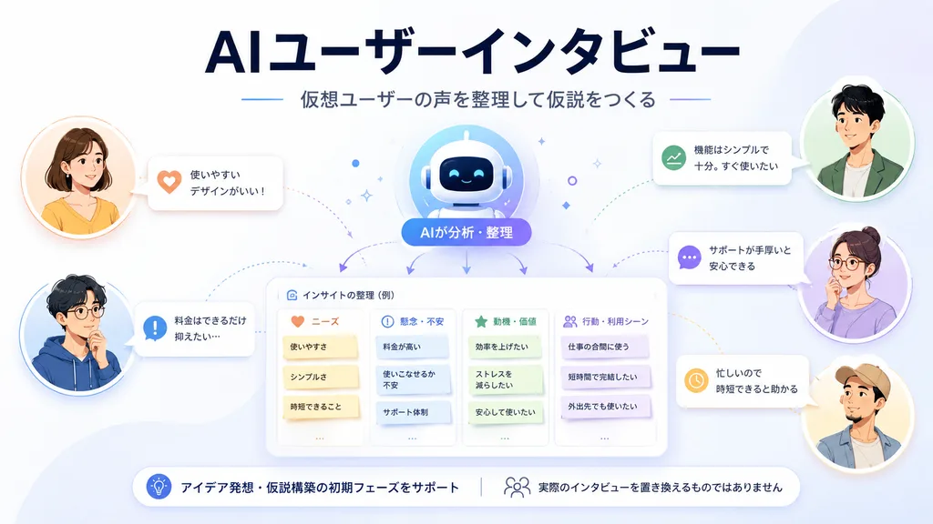 AIユーザーインタビューツールの入力画面