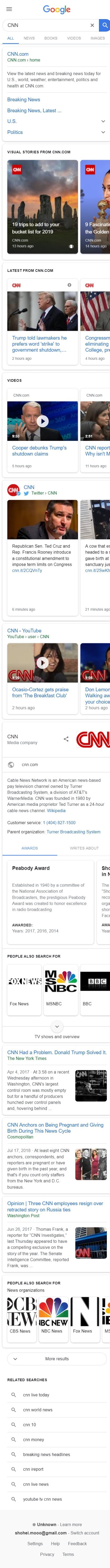 CNNの検索結果